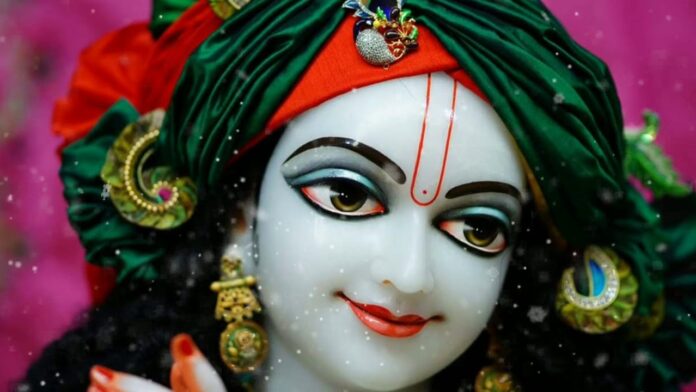 Mero Radha Raman Girdhari with Lyrics - Krishna Bhajan