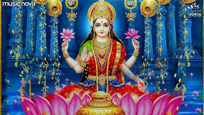Om Mahalaxmi Namo Namah Om Vishnu Priya with Lyrics - Lakshmi Mantra