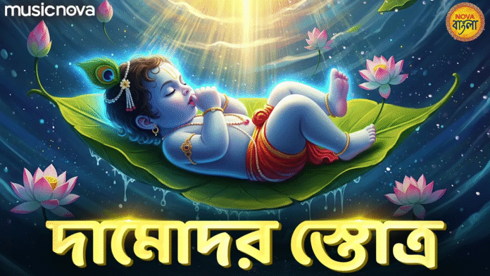 Govind Damodar Stotram with Bangla Lyrics - Krishna Bhajan
