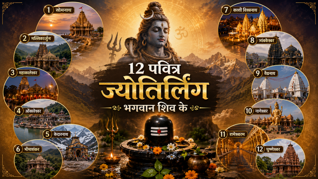 12 पवित्र ज्योतिर्लिंग शिवजी के